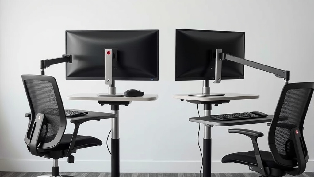 21. Single monitor vs dual monitor arms for the same workflow