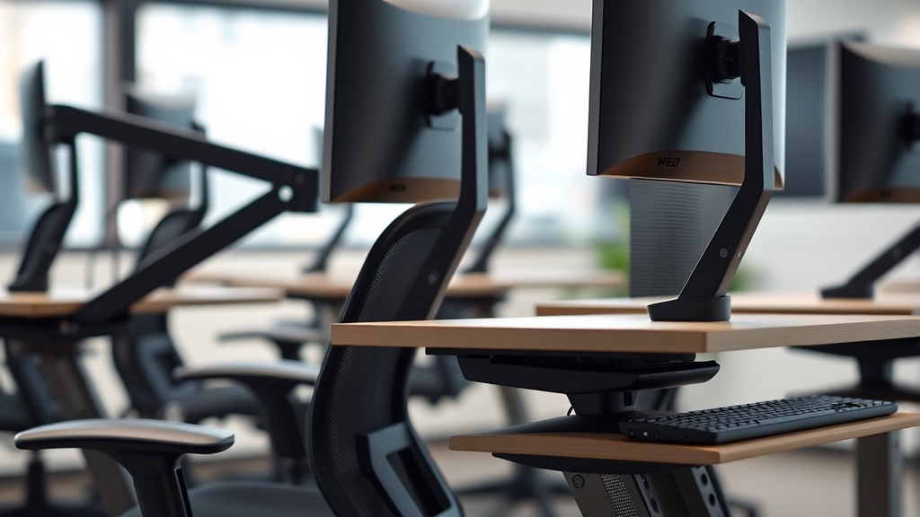 Ergonomic home office workspace setup